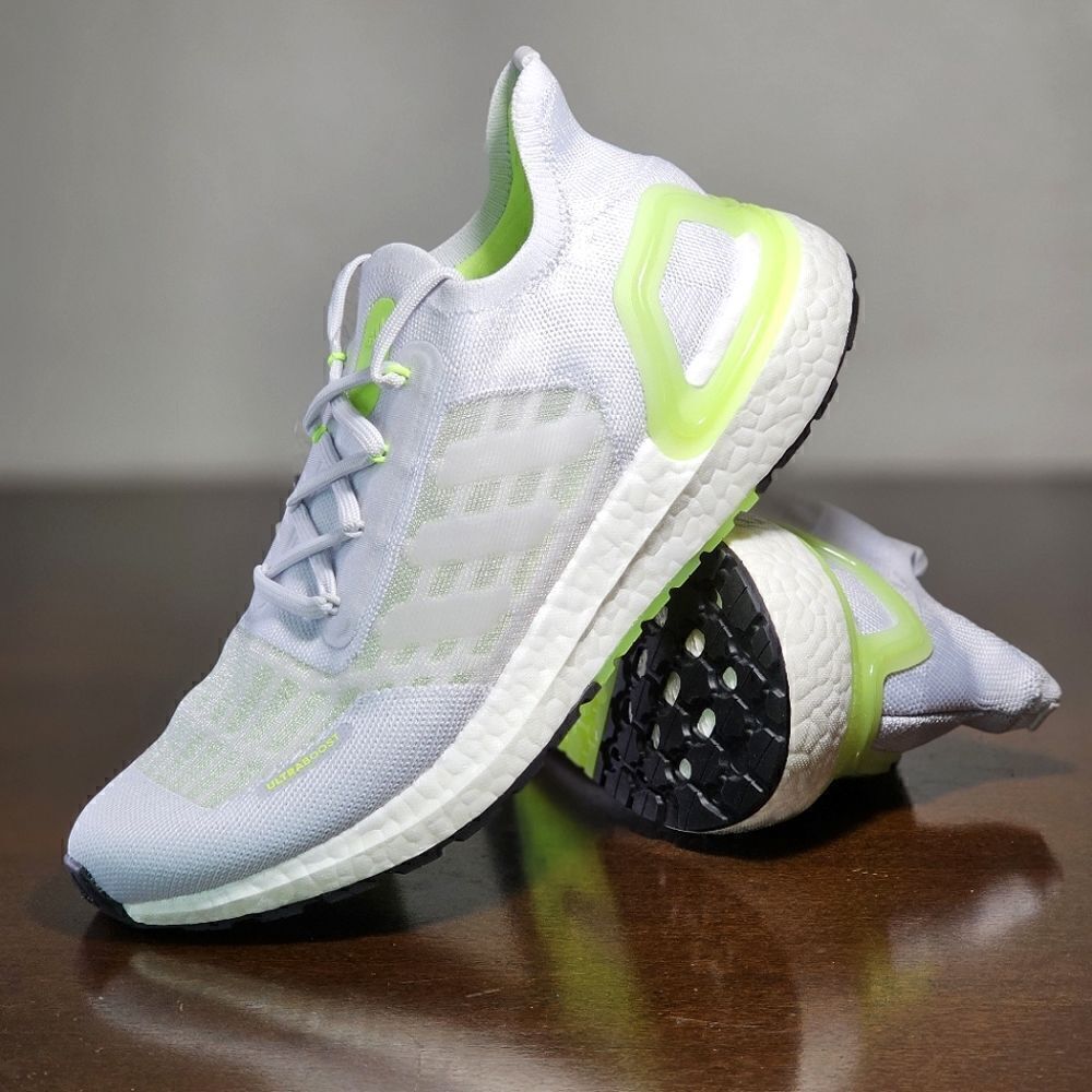 Adidas Ultraboost Summer Ready Running Shoes Grey White Green S.RDY FY3472 7.5